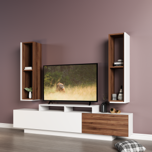 ترابيزة تليفزيون مع ارفف حائط - LOG225