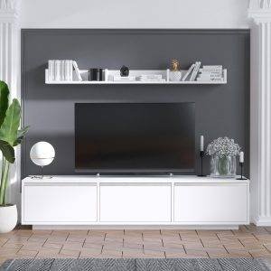 ترابيزة تليفزيون مع رف حائط - LOG266