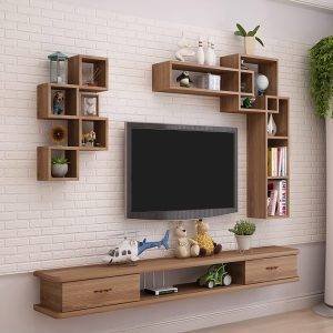 ترابيزة تليفزيون مع وحدة أرفف 30×180سم - ART66