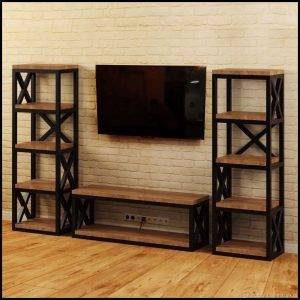 ترابيزة تليفزيون مع وحدة أرفف 40×150سم - STEL109