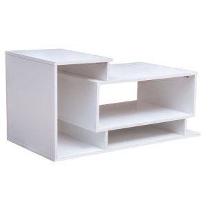 ترابيزة خشب ام دى اف، 2×1، 95×50×50 سم - ابيض