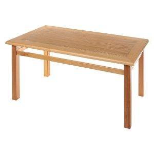 ترابيزة خشب زان الهرم، 160×80×79 سم - بيج