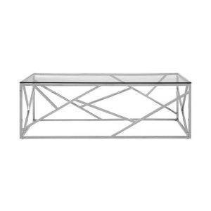 ترابيزة مودرن، شكل مستطيل، 50×60×100 سم - فضي