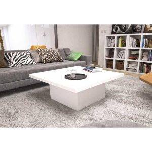 ترابيزة وسط خشب ام دي اف، 100x100x40 سم - ابيض