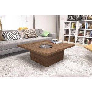 ترابيزة وسط خشب ام دي اف، 100x100x40 سم - بني