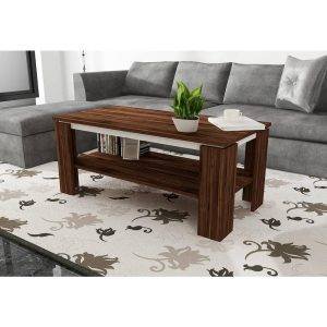 ترابيزة وسط خشب ام دي اف، 100x50x45 سم - بني