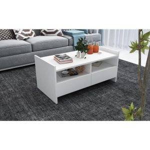 ترابيزة وسط خشب ام دي اف، 100x55x50 سم - ابيض