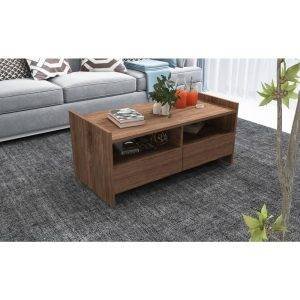 ترابيزة وسط خشب ام دي اف، 100x55x50 سم - بني