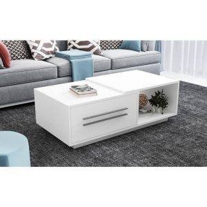 ترابيزة وسط خشب ام دي اف، 120x60x40 سم - ابيض