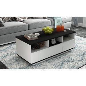 ترابيزة وسط خشب ام دي اف، 120x60x50 سم - ابيض اسود