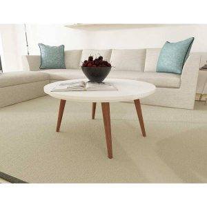 ترابيزة وسط خشب ام دي اف، 80x80x40 سم - ابيض