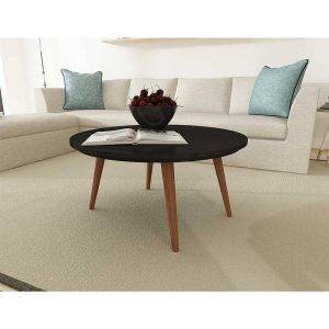 ترابيزة وسط خشب ام دي اف، 80x80x40 سم - اسود