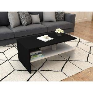 ترابيزة وسط خشب ام دي اف، 90x50x40 سم - اسود ابيض