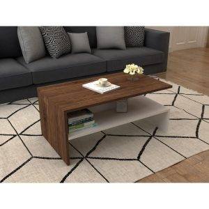 ترابيزة وسط خشب ام دي اف، 90x50x40 سم - بني بيج