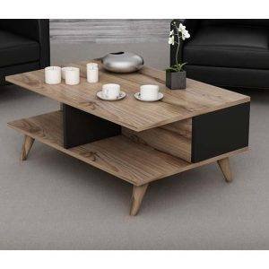 ترابيزة وسط خشب ام دي اف، 90x60x40 سم - خشبي اسود