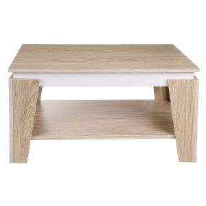 ترابيزة وسط مودرن خشب ام دي اف اسباني، 80x50x40 سم - ابيض بيج