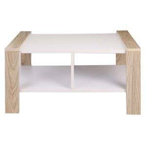 ترابيزة وسط مودرن خشب ام دي اف، 80x50x40 سم - ابيض بيج