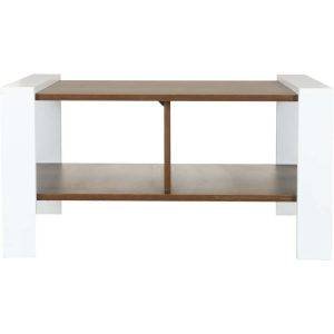 ترابيزة وسط مودرن خشب ام دي اف، 80x50x40 سم - بني ابيض