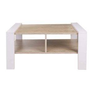 ترابيزة وسط مودرن خشب ام دي اف، 80x50x40 سم - بيج ابيض