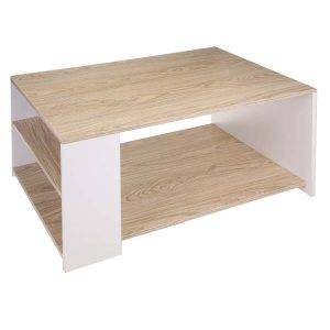 ترابيزة وسط مودرن خشب ام دي اف، 90x59x50 سم - ابيض بيج