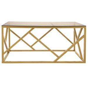 ترابيزة وسط مودرن ستيل، 110x55x45 سم - ذهبي