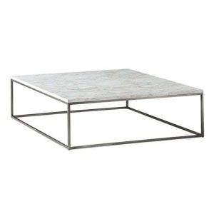 ترابيزة وسط مودرن ستيل، 90x90x45 سم - فضي