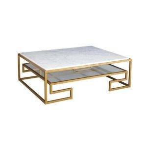 ترابيزة وسط مودرن ستيل، 90x90x50 سم - ذهبي