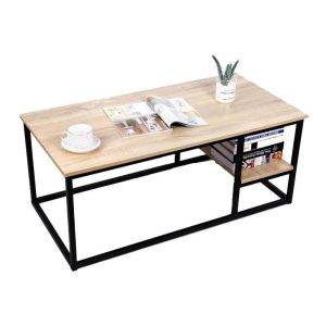 ترابيزة وسط مودرن معدن، 102×42×52 سم - بيج