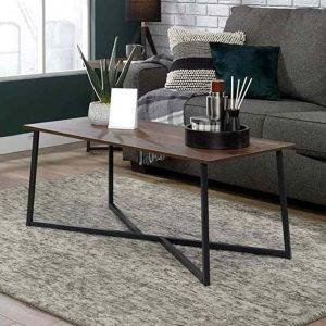 ترابيزة وسط مودرن معدن، 110×45×50 سم - بني