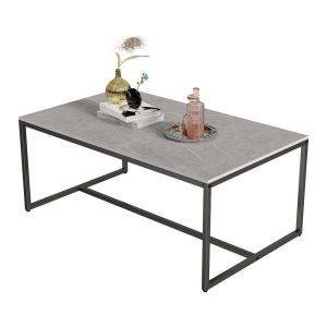 ترابيزة وسط مودرن معدن، 120×60×42 سم - رمادي