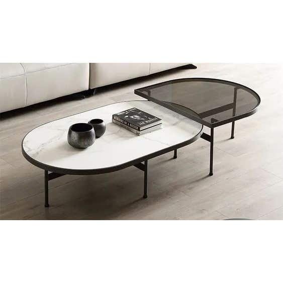 طرابيزتين وسط متداخلين معدن 130×70 و 70×60 سم – اسود ابيض_66ac7556e413e.jpeg