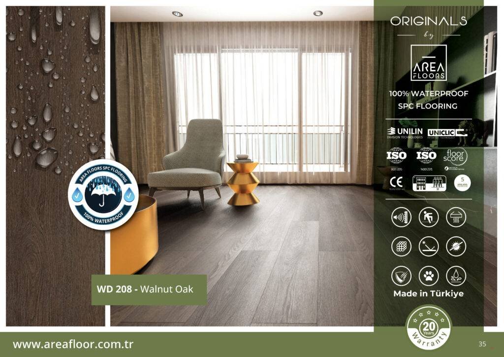Areafloors Spc Flooring WD 208 - Walnut Oak