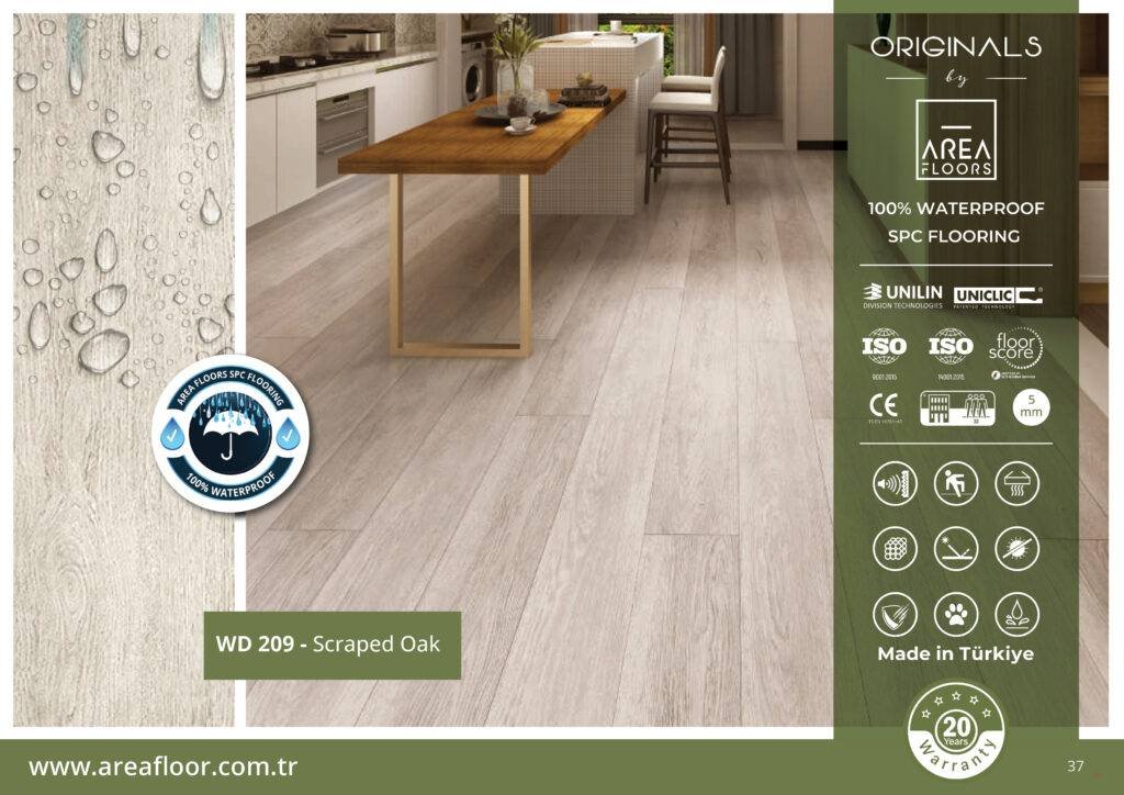 Areafloors Spc Flooring WD 209 - Scraped Oak